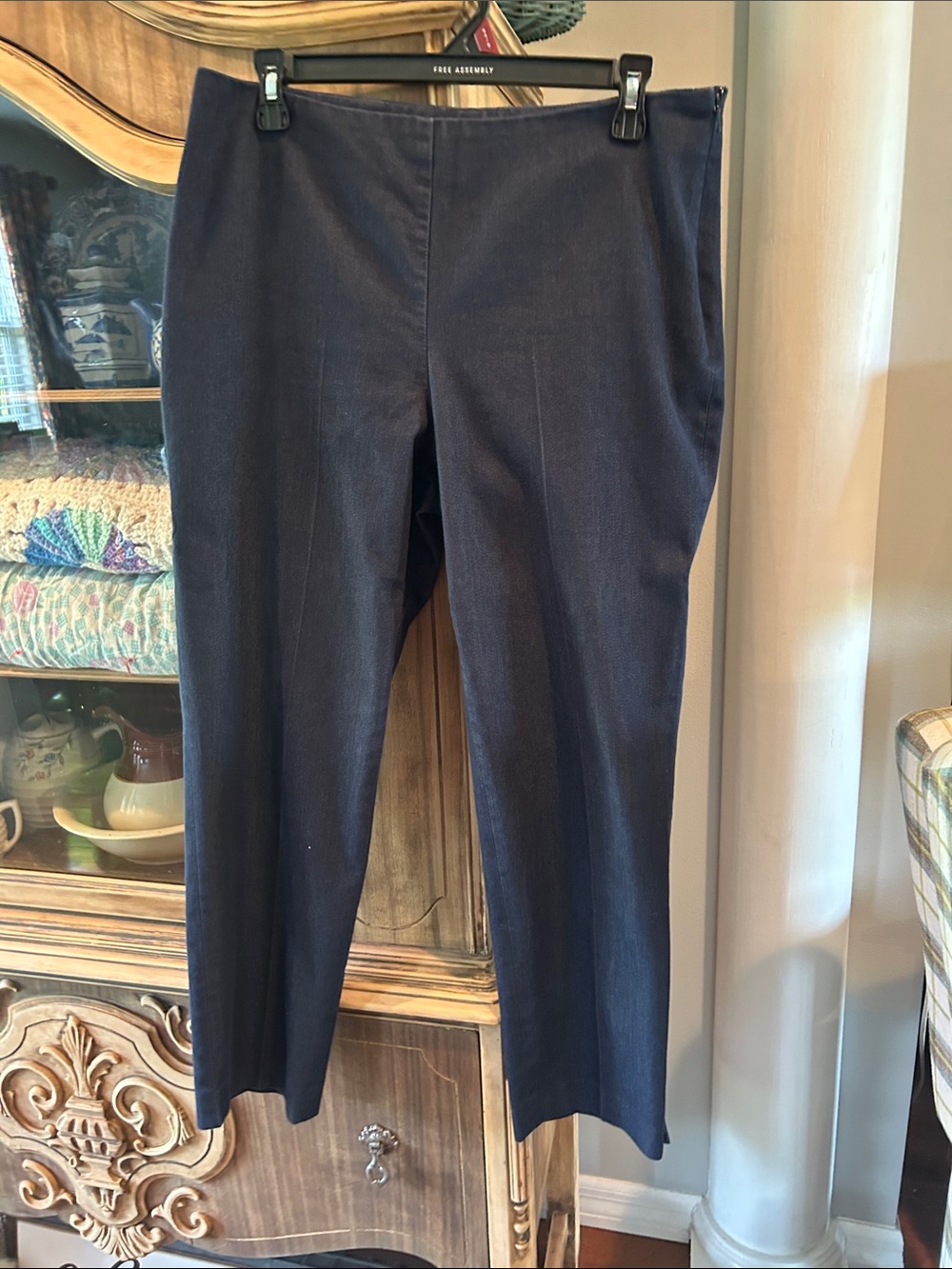 Jones New York Navy Straight-Leg Dress Pants